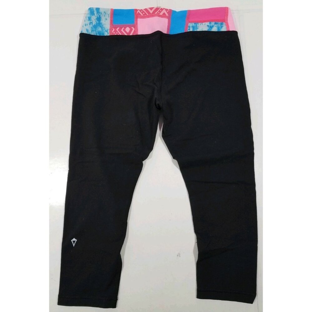 Ivivva Black  Straight Leg Yoga Capri Pants Leggings Size 14 B1